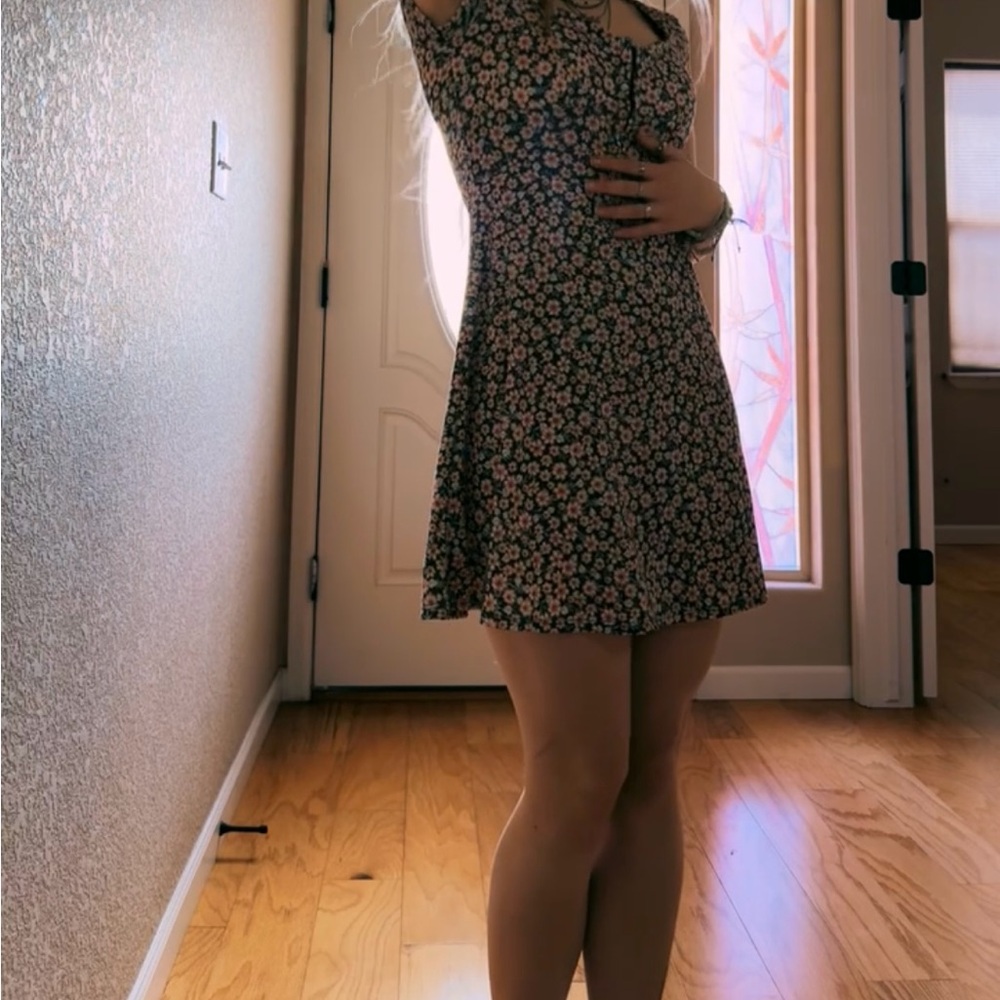 Floral Black Dress